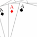 Les 4 as d'un jeu de cartes